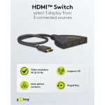 GOOBAY HDMI switch 58488, 3-in σε 1-out, 4K/60Hz, μαύρο