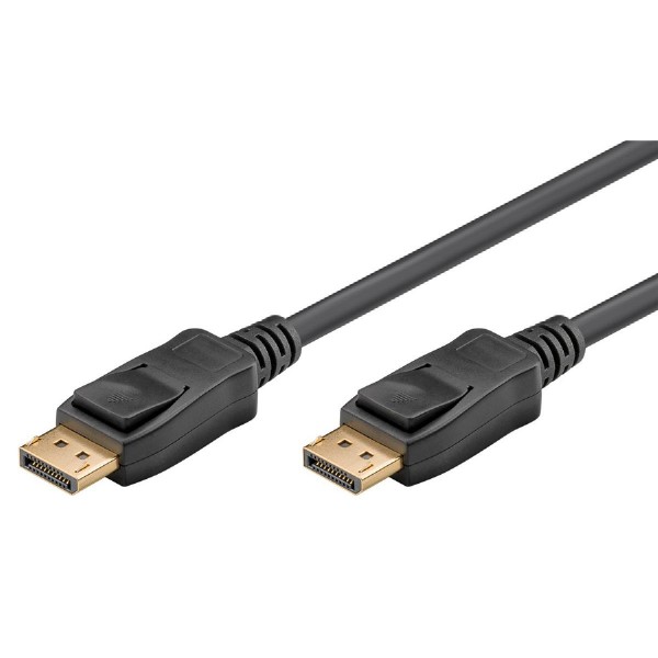 GOOBAY καλώδιο DisplayPort 2.0 58532, gold-plated, 8K, HDR, 1m, μαύρο