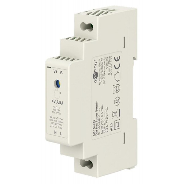 GOOBAY τροφοδοτικό 59574 για DIN rail, 5V/2.4A, 12W, IP20