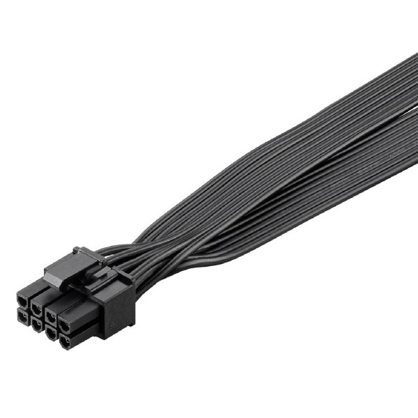 GOOBAY καλώδιο 8 pin σε 2x 6+2 pin PCIe 59714, 23cm, μαύρο