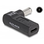 DELOCK αντάπτορας τροφοδοσίας 60014, USB-C σε Sony 6x4.3mm, 90°, μαύρος