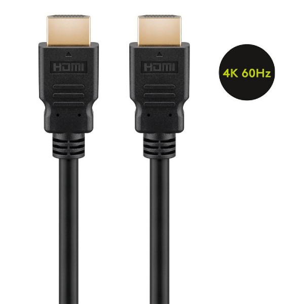 GOOBAY καλώδιο HDMI 2.0 60626, Ethernet, 4K/60Hz, 10.2Gbit/s, 10m, μαύρο