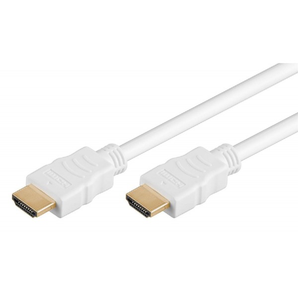 GOOBAY καλώδιο HDMI 2.0 με Ethernet 61017, 18Gbit/s, 4K, 0.5m, λευκό