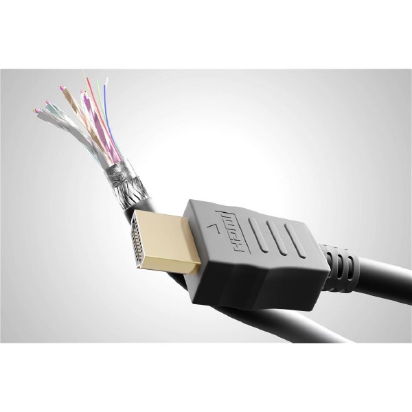 GOOBAY καλώδιο HDMI 2.0 με Ethernet 61149, 10.2Gbit/s, 4K, 0.5m, μαύρο