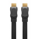 GOOBAY καλώδιο HDMI 2.0 με Ethernet 61277, flat, 18Gbit/s, 4K, 1m, μαύρο