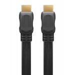 GOOBAY καλώδιο HDMI 2.0 με Ethernet 61278, flat, 18Gbit/s, 4K, 1.5m, μαύρο