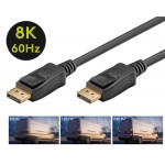 GOOBAY καλώδιο DisplayPort 61696, 8K/60Hz, 32.4 Gbit/s, 1m, μαύρο