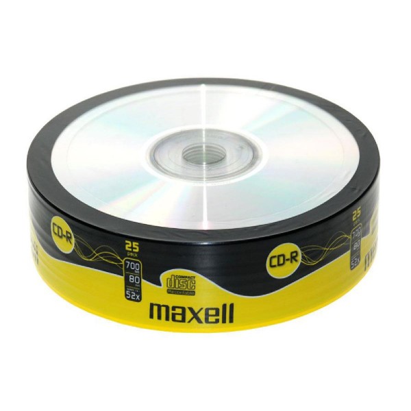 MAXELL CD-R 624035-40, 700ΜΒ, 80min, 52x speed, spindle pack 25τμχ