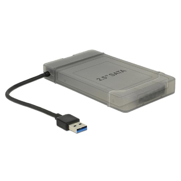 DELOCK αντάπτορας USB σε SATA 62742 με θήκη για 2.5" HDD/SSD, 6Gbps