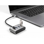 DELOCK USB-C hub 63223, 4x USB 3.2 Gen 1 θύρες, 5Gbps, γκρι