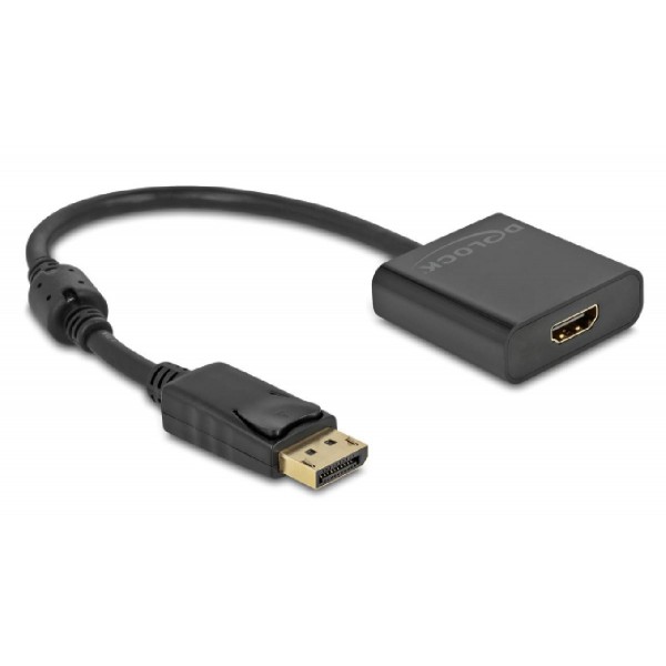 DELOCK αντάπτορας DisplayPort σε HDMI 63585, 4K/30Hz, active, μαύρος