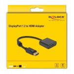 DELOCK αντάπτορας DisplayPort σε HDMI 63585, 4K/30Hz, active, μαύρος