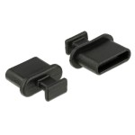 DELOCK κάλυμμα προστασίας για θύρα USB-C 64013 με λαβή, μαύρο, 10τμχ