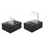 DELOCK docking station 64063, clone function, 4x HDD/SSD 6Gb/s, μαύρο