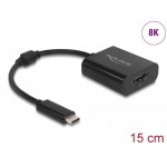 DELOCK αντάπτορας USB-C σε HDMI 64175, 8K/30Hz, HDR, μαύρος