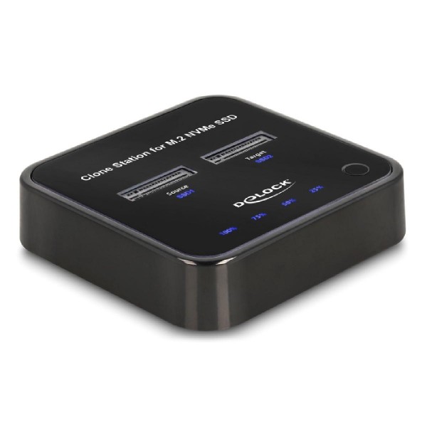 DELOCK docking station 64177, clone function, 2x M.2 NVMe 10 Gbps, μαύρο