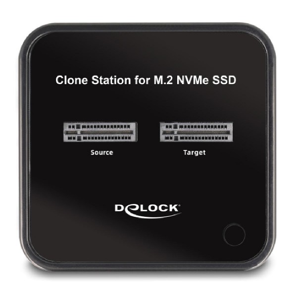 DELOCK docking station 64177, clone function, 2x M.2 NVMe 10 Gbps, μαύρο