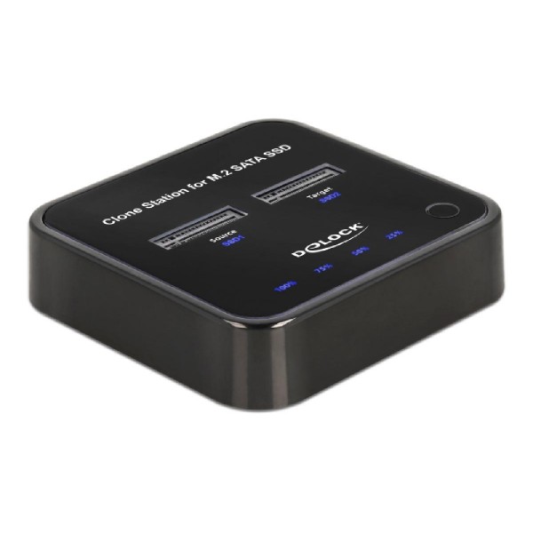 DELOCK docking station 64178, clone function, 2x M.2 SSD, 6Gbps, μαύρο