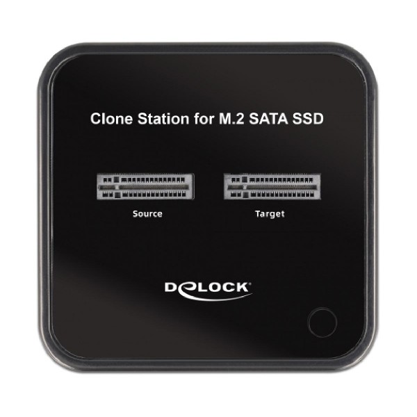 DELOCK docking station 64178, clone function, 2x M.2 SSD, 6Gbps, μαύρο