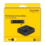 DELOCK docking station 64178, clone function, 2x M.2 SSD, 6Gbps, μαύρο