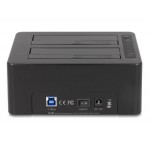 DELOCK docking station 64183 clone function, 2x HDD, CF/SD, 5Gbps, μαύρο