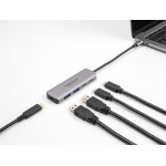 DELOCK USB-C hub 64239, 2x USB/2x USB-C θύρες, 5Gbps, γκρι