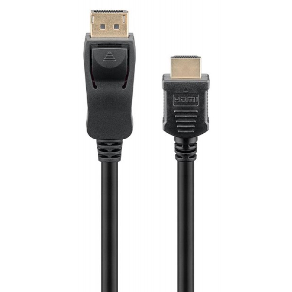 GOOBAY καλώδιο DisplayPort σε HDMI 64835, 4K/30Hz, 1m, μαύρο