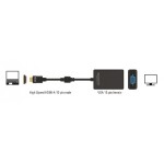 DELOCK αντάπτορας HDMI σε VGA 65512, 1080p, μαύρος