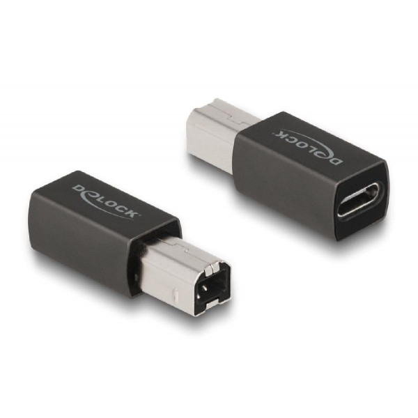 DELOCK αντάπτορας USB-C θηλυκό σε USB Type-B αρσενικό 65839, γκρι