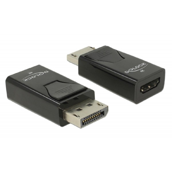 DELOCK αντάπτορας DisplayPort 1.2 σε HDMI 66234, 4K, Passive, μαύρος