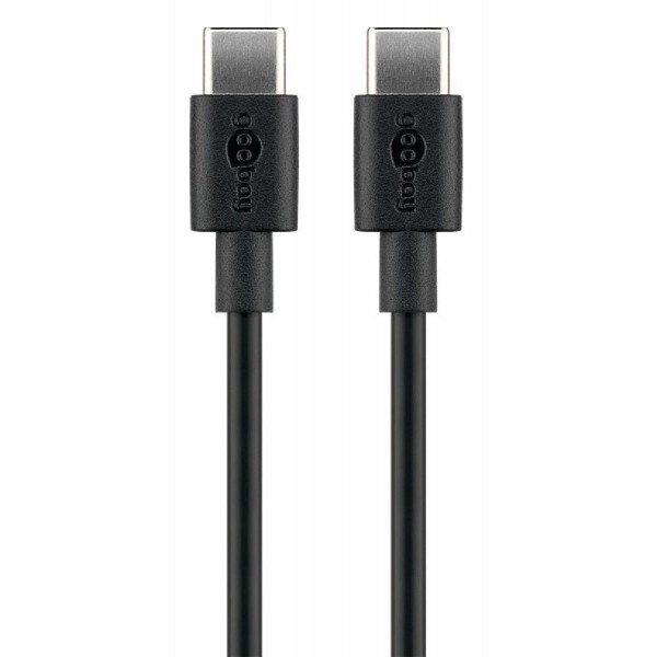 GOOBAY καλώδιο USB-C 66318, 60W, 480Mbps, 1m, μαύρο