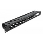 DELOCK cable management 66550 για rack 19"/1U, μαύρο