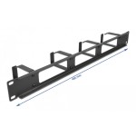 DELOCK Cable Managment για rack 66658, 4 θέσεων, 1U, μεταλλικό