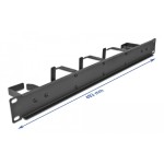 DELOCK cable management 66848 για rack 19"/1U, 5x γάντζοι, μαύρο