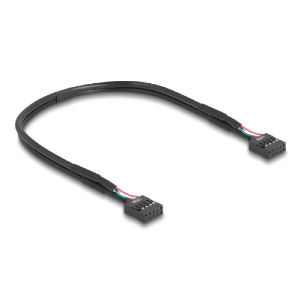 DELOCK αντάπτορας USB 2.0 Pin σε 2x USB Type-E Key A 67176 με USB pin καλώδιο