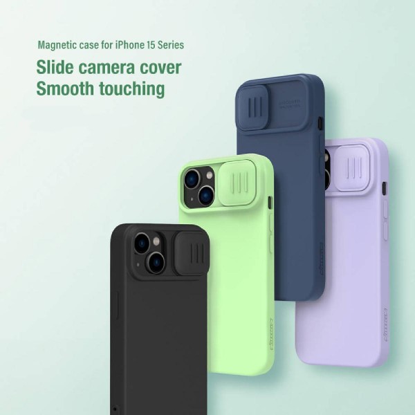 NILLKIN θήκη CamShield Silky Magnetic Silicone για iPhone 15 Plus, μαύρη