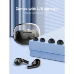 LDNIO earphones με θήκη φόρτισης T02, True Wireless, HiFi, μαύρα