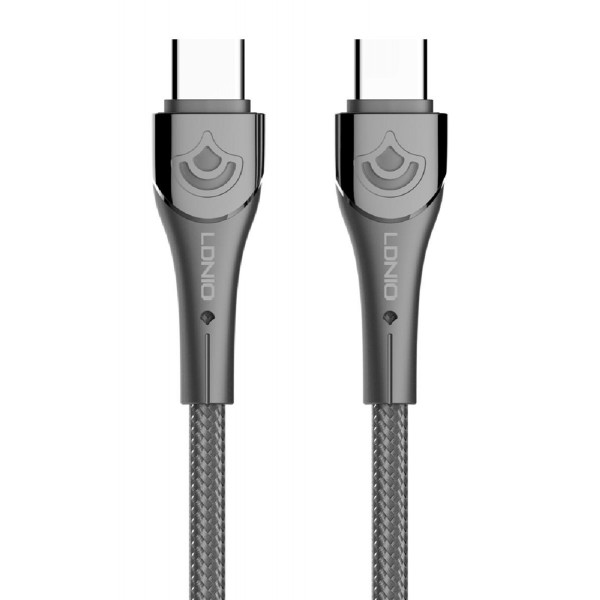 LDNIO καλώδιο USB-C σε USB-C LC861C, 65W PD, 1m, γκρι