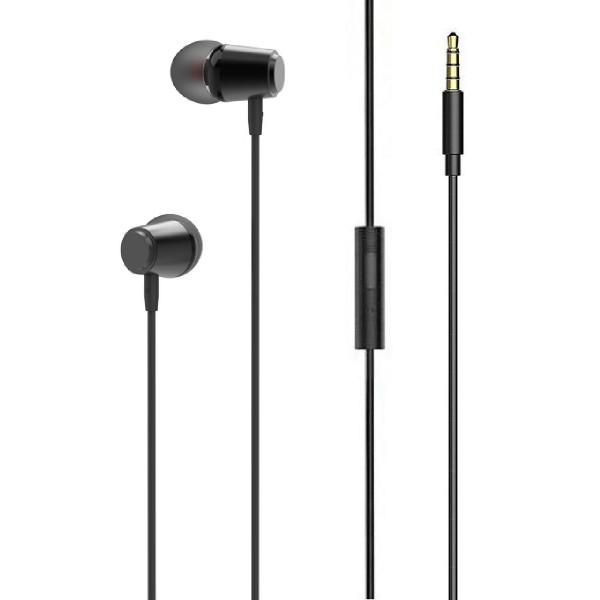 LDNIO earphones με μικρόφωνο HP03, 3.5mm, 1.2m, μαύρα