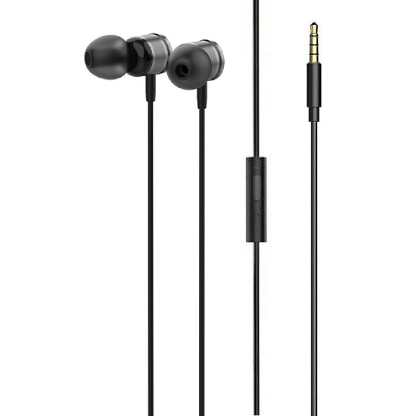 LDNIO earphones με μικρόφωνο HP04, 3.5mm, 1.2m, γκρι