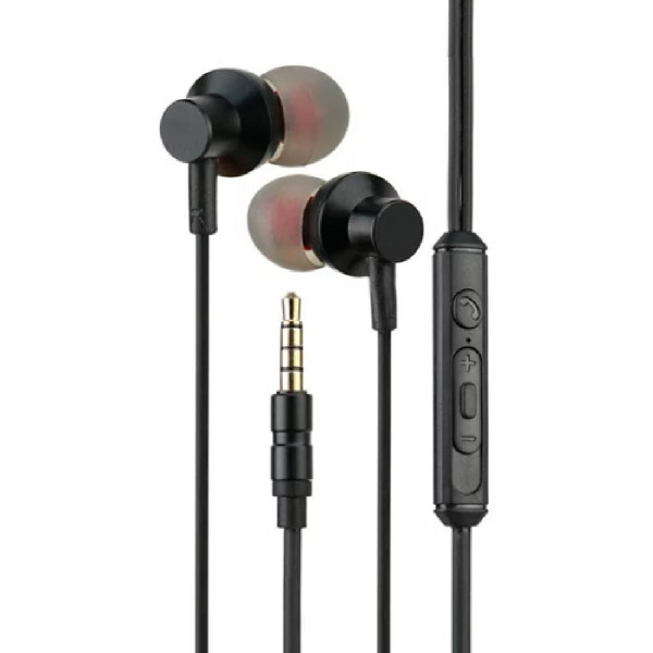 LDNIO earphones με μικρόφωνο HP06, 3.5mm, 1.2m, μαύρα