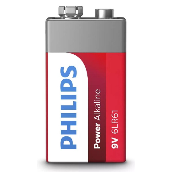 PHILIPS Power αλκαλικές μπαταρίες 6LR61P1B/10, 6LR61 9V, 1τμχ