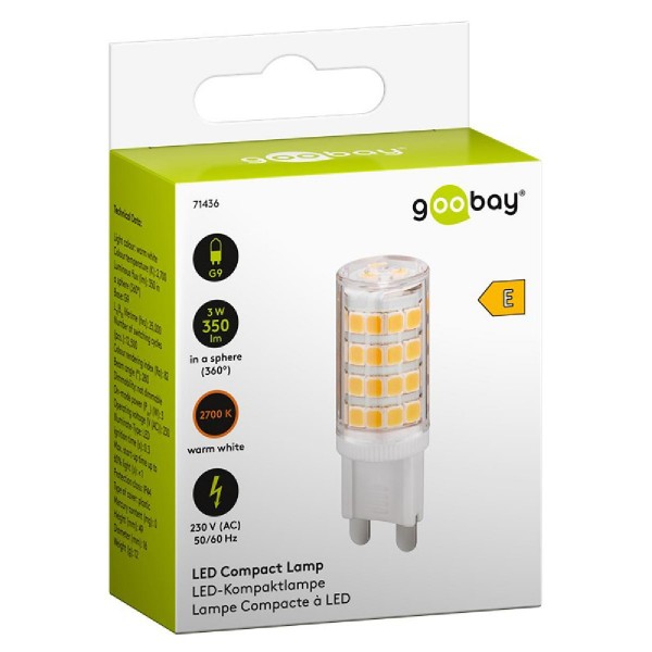 GOOBAY LED λάμπα 71436, G9, 3W, 2700K, 350lm, IP44