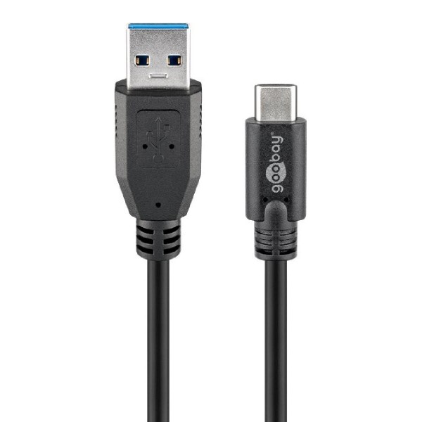 GOOBAY καλώδιο USB 3.0 σε USB-C 73141, 5Gbit/s, 3m, μαύρο