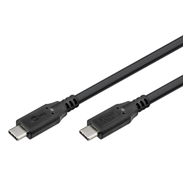 GOOBAY καλώδιο USB-C 74197, USB4, 100W, 20Gbps, 4K/60Hz, 2m, μαύρο