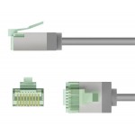 GOOBAY καλώδιο δικτύου 74344, CAT 8.1 U/FTP, slim, copper, 40Gbps, 0.25m, γκρι