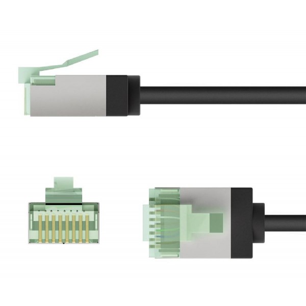 GOOBAY καλώδιο δικτύου 74352, CAT 8.1 U/FTP, slim, copper, 40Gbps, 0.50m, μαύρο