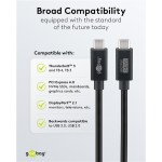 GOOBAY καλώδιο USB-C 74376, USB4, 240W, 80Gbps, 16K/60Hz, 1.2m, μαύρο