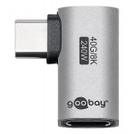 GOOBAY αντάπτορας USB-C 74441, γωνιακός 90°, USB4, 240W, 40Gbps, 8K, γκρι