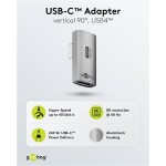 GOOBAY αντάπτορας USB-C 74443, γωνιακός 90°, USB4, 240W, 40Gbps, 8K, γκρι